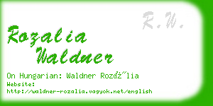 rozalia waldner business card